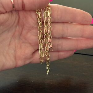 10k Yellow Gold Paperclip Necklace